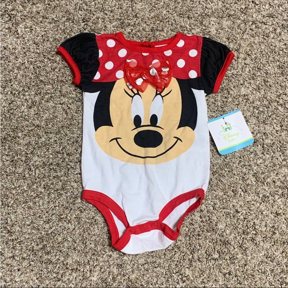 5/$45 NWT Disney Baby Girl’s Size 6/9 Months Minnie Mouse Onesie
